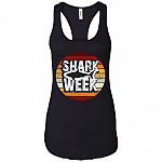 Funny Shark Cool Sayings Memes Ladies Racerback Tank Top - I Wait All Year For This Week Shark Tank Top