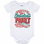 If I'm Spoiled It's My Grandma's Fault She Treats Me Like Princess Funny Baby Onesie - Infant bodysuit