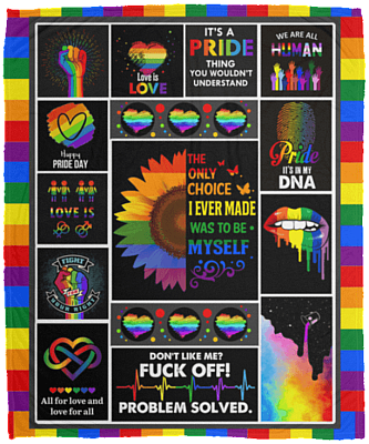 The Only-Choice I Ever Made Was To Be Myself LGBT Fleece Blanket - Premium Sherpa Blanket - Woven Blanket