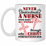 Never Underestimate A Nurse Who Does All Things Ceramic Coffee Mug - Beer Stein -Water Bottle