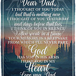 Dear Dad I Though Of You Today But That Is Nothing New Fleece Blanket - Premium Sherpa Blanket - Woven Blanket