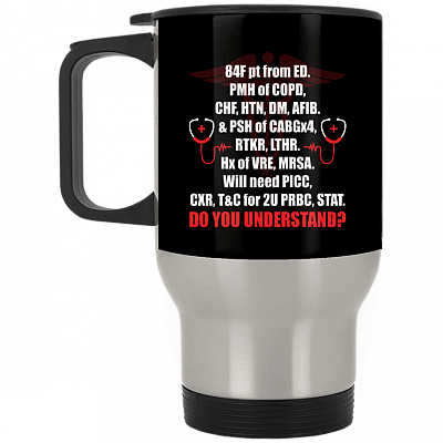 14 oz. Silver Travel Mug