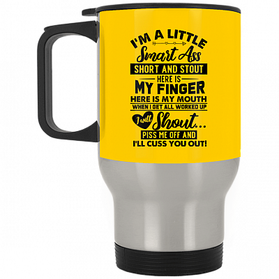 14 oz. Silver Travel Mug