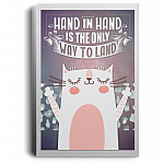 Hand In Hand Is The Only Way To Land Framed Canvas Prints - Unframed Poster
