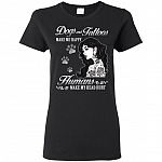 Dogs And Tattoos Make Me Happy Humans Make My Head Hurt Woman T-Shirt - Ladies Shirt