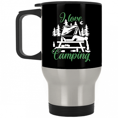 14 oz. Silver Travel Mug
