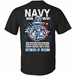 Navy An Organized Group Of Defenders Of Freedom Print On Back T-Shirt