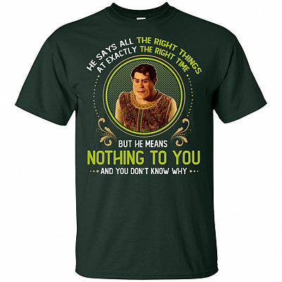 Alternative view of He Says All The Right Things But He Means Nothing To You T-shirt
