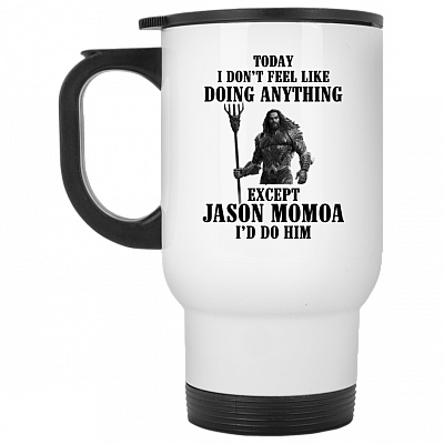 14 oz. White Travel Mug