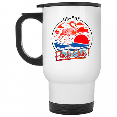 14 oz. White Travel Mug