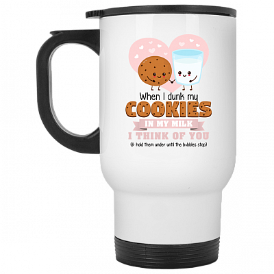 14 oz. White Travel Mug