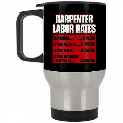 14 oz. Silver Travel Mug