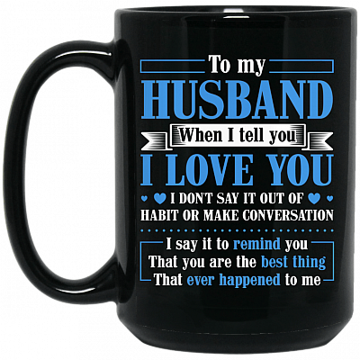 15 oz. Black Mug