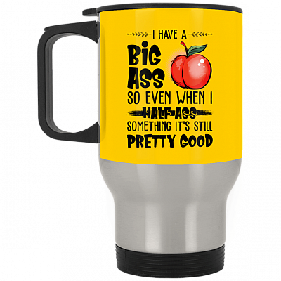 14 oz. Silver Travel Mug
