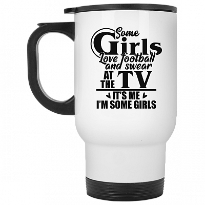 14 oz. White Travel Mug