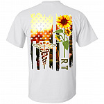 Respiratory Therapy American Flag Print On Back T-Shirt - Funny Nurse Shirt