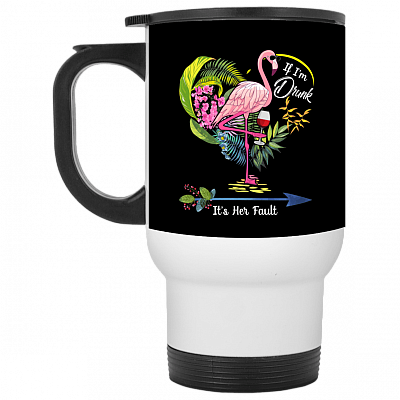 14 oz. White Travel Mug