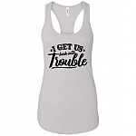 I Get Us Back Into Trouble Bestie Shirt Tank Top Tee - Ladies Racerback Tank