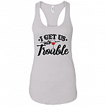 I Get Us Into Trouble Drunk Bestie Shirt Tank Top Tee - Ladies Racerback Tank