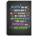 Math May Not Teach Us How to Add Love or Subtract Hate Framed Canvas - Unframed Poster