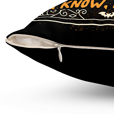 Alternative view of Pumpkin Patch Horror Movies Hot Cocoa Murder Ya Know Fall Shit Throw Pillow - Decorative Pillow