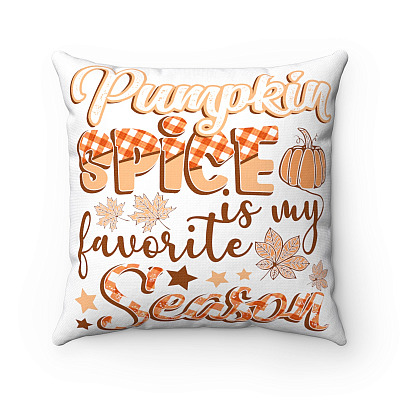 Pumpkin Spice Is My Favorite Season Throw Pillow - Decorative Pillow - Indoor Outdoor Cushion