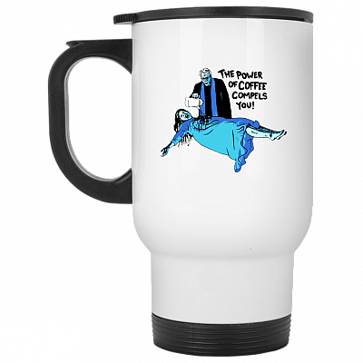 14 oz. White Travel Mug