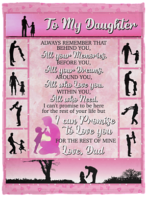 To My Daughter Always Remember That Behind You Fleece Blanket - Premium Sherpa Blanket - Woven Blanket