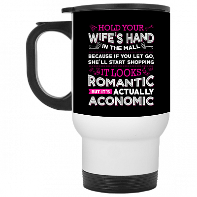 14 oz. White Travel Mug