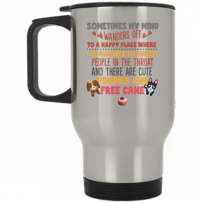 14 oz. Silver Travel Mug