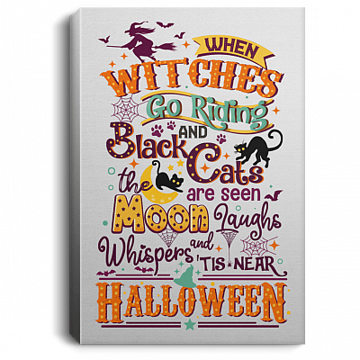 Funny Halloween Portrait Canvas Poster