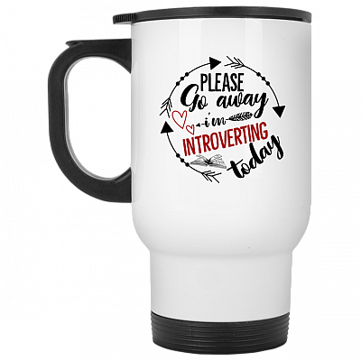 14 oz. White Travel Mug