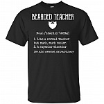Bearded Teacher Awesome T-Shirt - Funny Teacher Shirt for Men