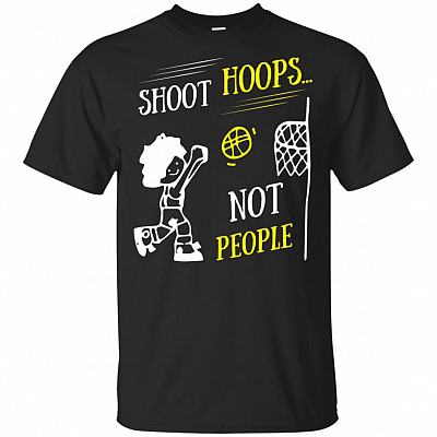 Shoot Hoops Not People T-Shirt - V-Neck Shirt