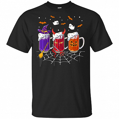 In A World Full Of Witches T-Shirt Be A Beer Glass Of Witchcraft Funny Halloween T-Shirt V-neck