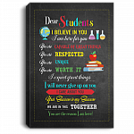 Dear Students I Believe In You I Am Here For You We Are In This Together Framed Canvas Prints-Unframed Poster