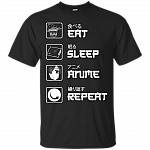 Eat Sleep Anime Reapeat T-Shirt