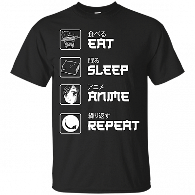 Eat Sleep Anime Reapeat T-Shirt
