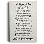 In This Hou-se We Are Not Superstitious We Are Little Stitious The Framed Office Canvas - Unframed Poster