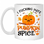 I Fucking Hate Pumpkin Spice Ceramic Coffee Mug - Beer Stein -Water Bottle - Color Changing Mug