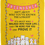 Friend-ship Isn't About Who You've Known the Longest Fleece Blanket - Premium Sherpa Blanket