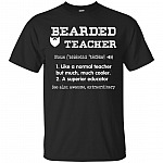 Bearded Teacher T-Shirt - Bearded Teacher Dictionary Definition Shirt