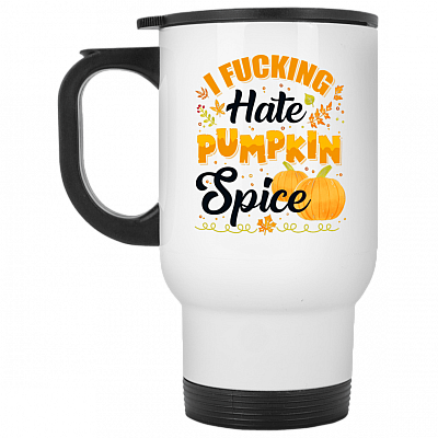 14 oz. White Travel Mug