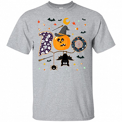 Cute Boo Halloween T-Shirt - Pumpkin Spiders Bats Shirt