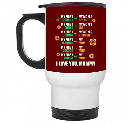 14 oz. White Travel Mug