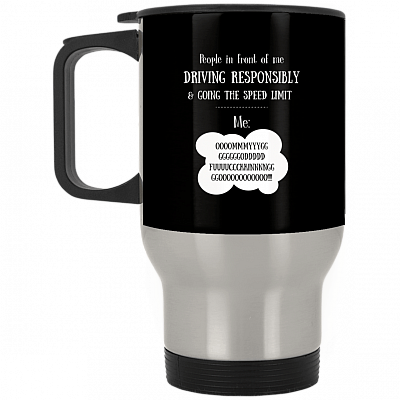 14 oz. Silver Travel Mug