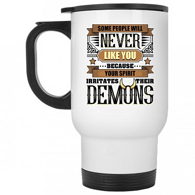 14 oz. White Travel Mug