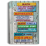 Math Is All About Becoming A Creative Thinker Not A Calculator Framed Canvas Prints - Unframed Poster