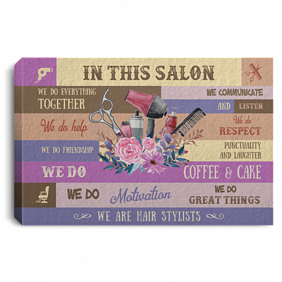 In This Salon Gallery Wrapped Framed Canvas Prints - Unframed Poster - Home Decor Wall Art