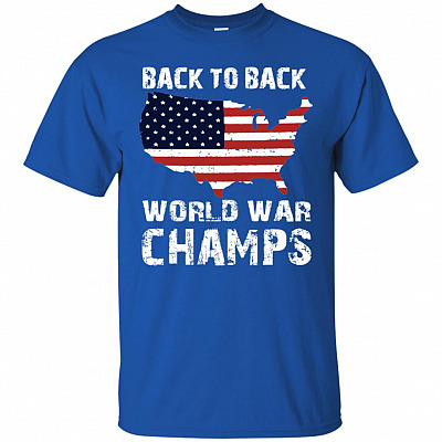 Alternative view of Back to Back World War Champs American Flag T-Shirt